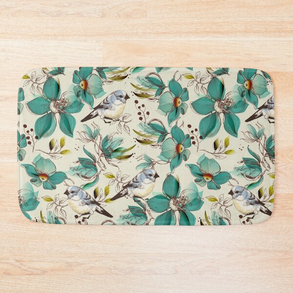 Item preview, Retro cute flowers and birds designed and sold by SweetPea49.