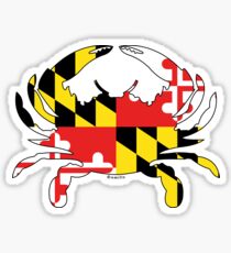 Maryland Flag Crab Sticker