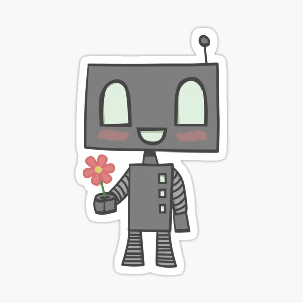 A Friendly Robot to Brighten Bad Vibe Days Sticker