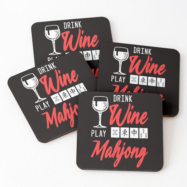 Item preview, Drink Wine Play Mahjong Chinese Board Game Player Solitaire designed and sold by TomGiantDesigns.