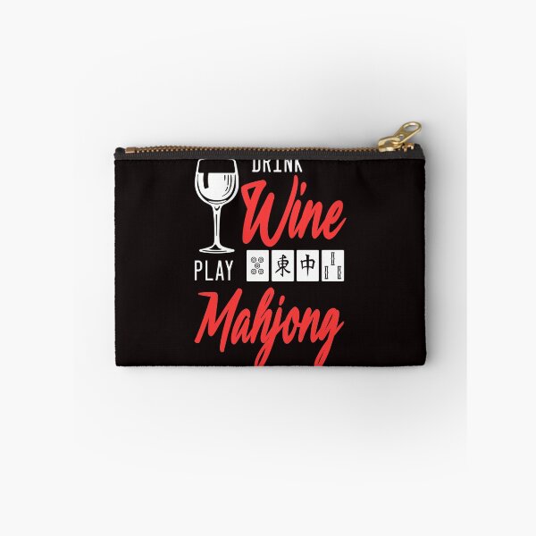Item preview, Drink Wine Play Mahjong Chinese Board Game Player Solitaire designed and sold by TomGiantDesigns.