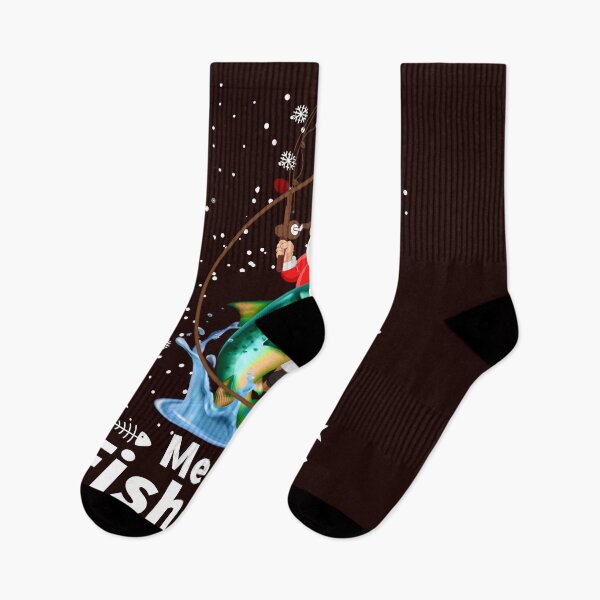 Item preview, Merry Fishmas Santa Funny Fishing Santa Cute Christmas designed and sold by WolframBauer.