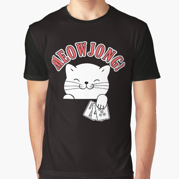 Item preview, Mahjong Cat Player China Board Game Mah-Jongg Solitaire designed and sold by TomGiantDesigns.