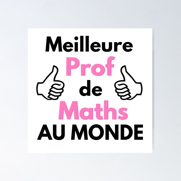 Aperçu de l'œuvre Meilleure Prof de Maths AU MONDE, Joli Cadeau Pour Ta Professeure créée et vendue par Pigerlesmaths.