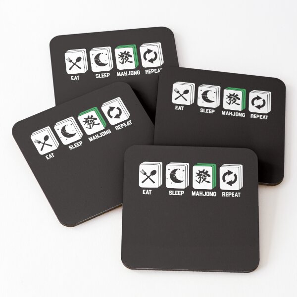 Item preview, Eat Sleep Mahjong Player Mah-Jongg Tiles Board Game Chinese designed and sold by TomGiantDesigns.