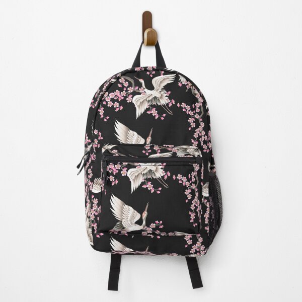 Item preview, Pink cherry blossom white Japanese crane designed and sold by SweetTea4U.