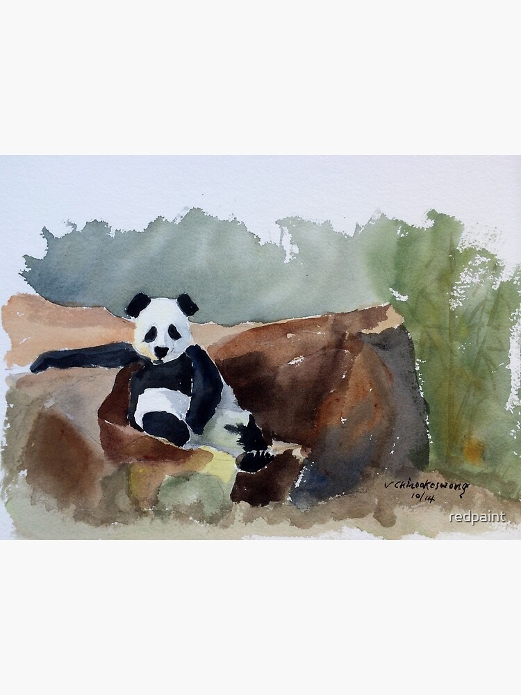 Panda watercolor by redpaint