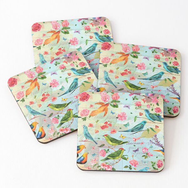 Item preview, Vintage style watercolor birds designed and sold by SweetTea4U.