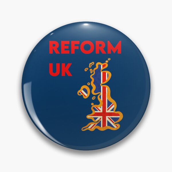 Item preview, uk reform party golden british map   designed and sold by TrendyFashionG.
