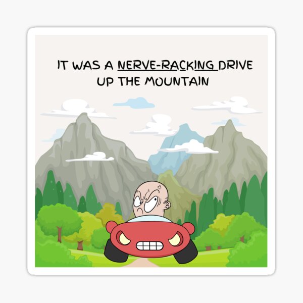 english-idiom-nerve-racking-sticker-for-sale-by-advancedenglish