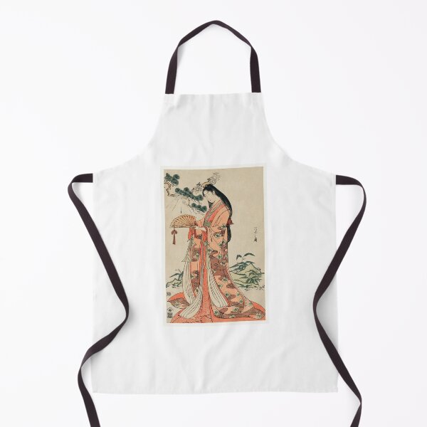 Item preview, Traditional Japanese Woman catching a Spider with a Fan- Ukiyo-e Illustration designed and sold by FrostMintStudio.