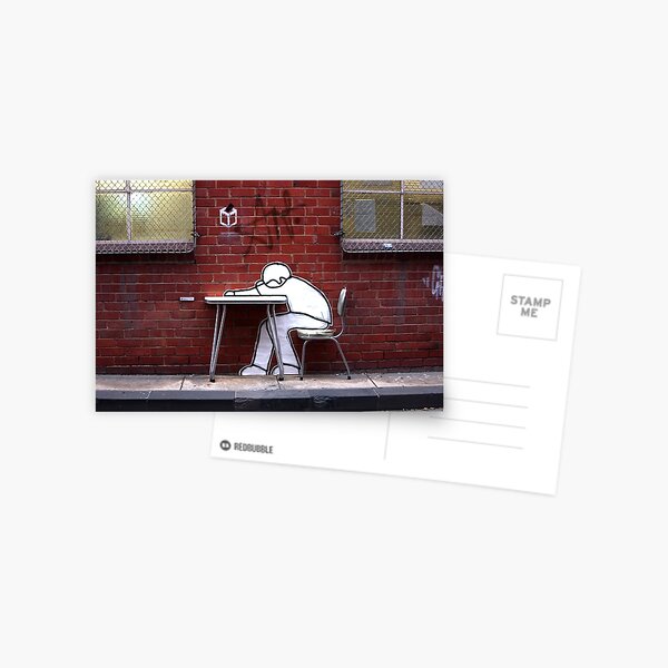 Bedtime for workaholic Postcard
