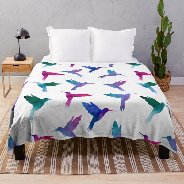 Item preview, Hummingbird watercolor pattern designed and sold by SweetTea4U.
