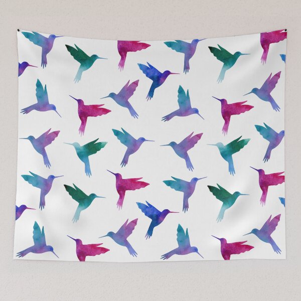 Item preview, Hummingbird watercolor pattern designed and sold by SweetTea4U.