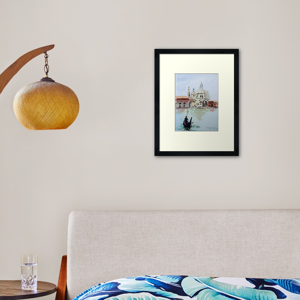 Venice watercolor Framed Art Print