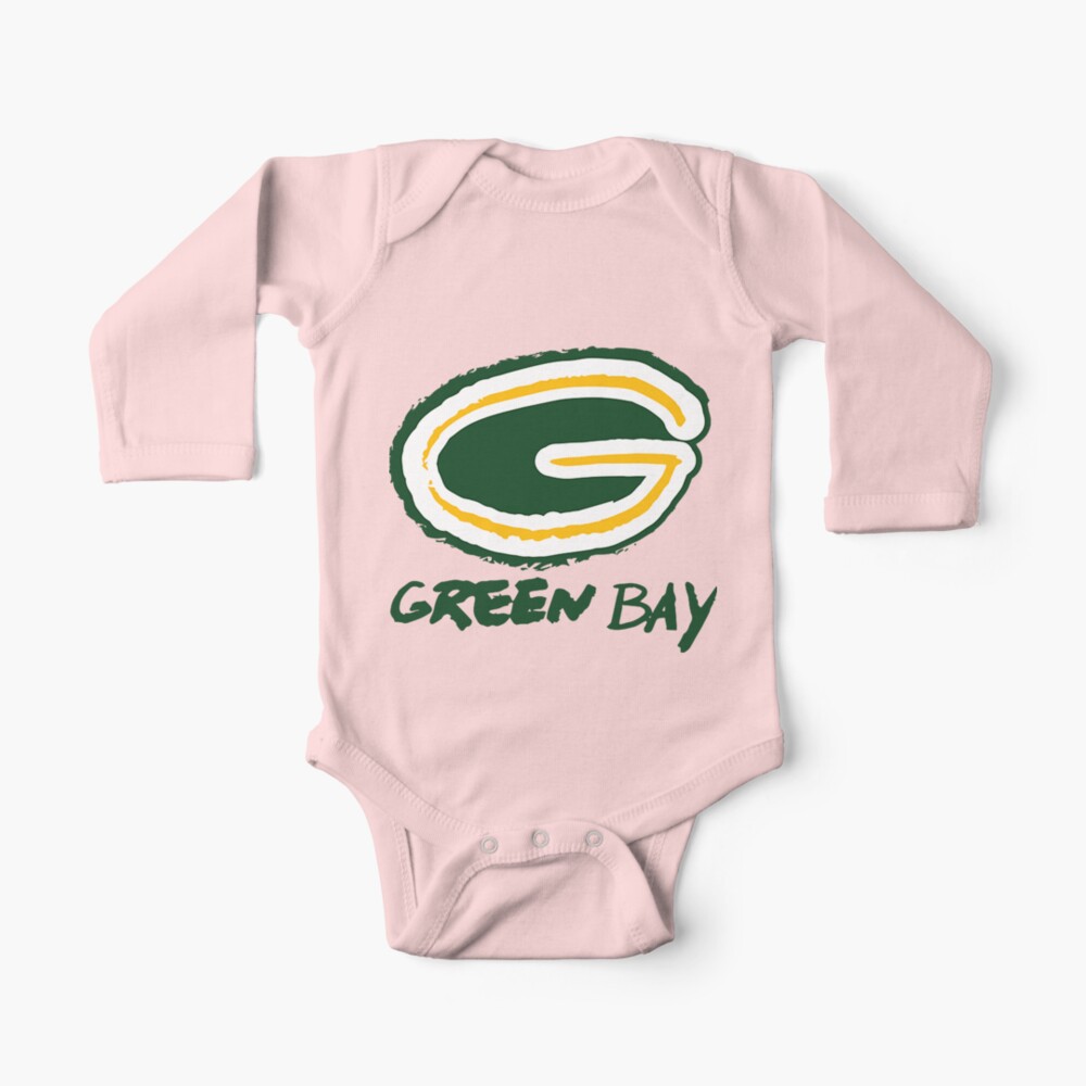 Newborn & Infant Gold/Green Green Bay Packers Little Player Long Sleeve  2-Pack Bodysuit Set