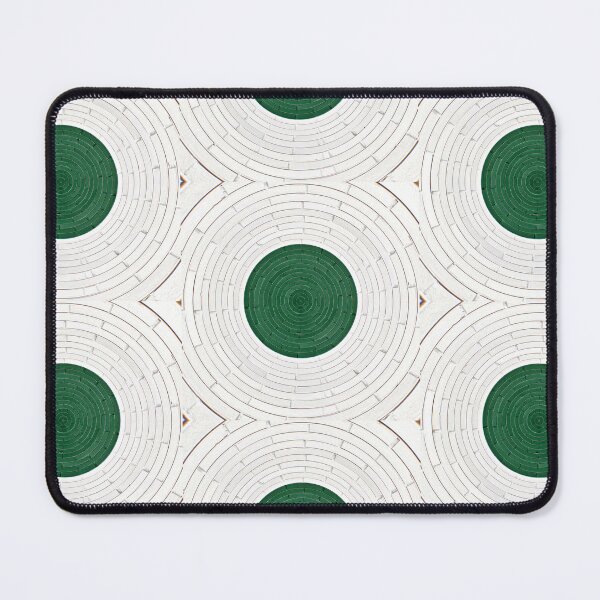 Item preview, Abstract Geometric Circle Green and White Pattern design designed and sold by byblani.