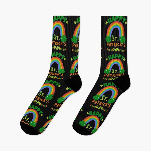 Item preview, Happy St.Patrick’s Day, cute rainbow and clover leaves.  designed and sold by WhaleSharkShop.