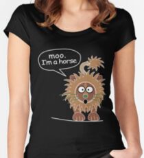 Moo. I'm a horse Women's Fitted Scoop T-Shirt