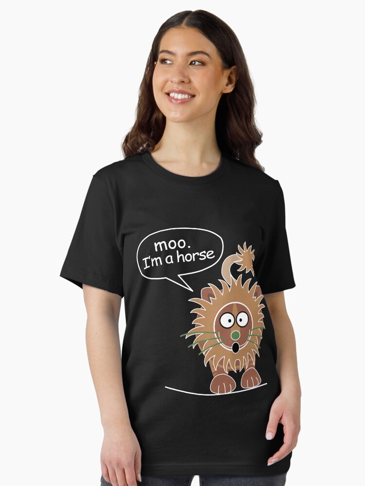 Urban Backwoods Camiseta De Mujer Moo I'm A Horse, Marino