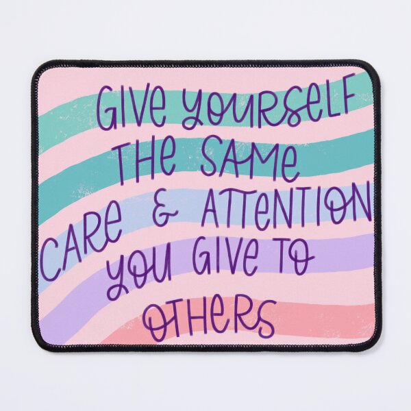 Item preview, Give Yourself The Same Love and Attention You Give To Others - Positive Quote - Pink designed and sold by TheBubblyType.