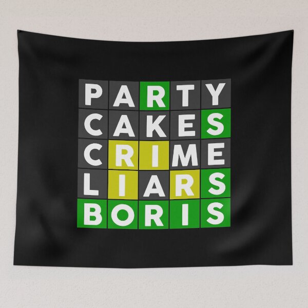 Item preview, Boris Johnson Wordle  Funny Party Cakes Crime Liars designed and sold by theAcollection.