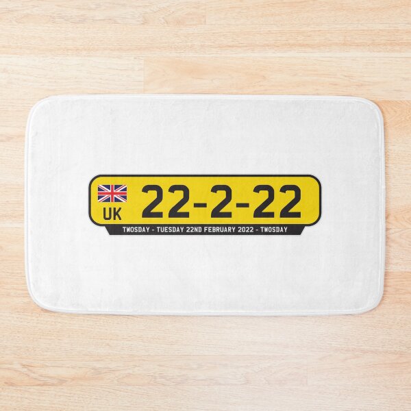 Item preview, UK License Plate - Twosday Tuesday 22-2-22 - Historical Date 22 February 2022 designed and sold by Rhu Creations.