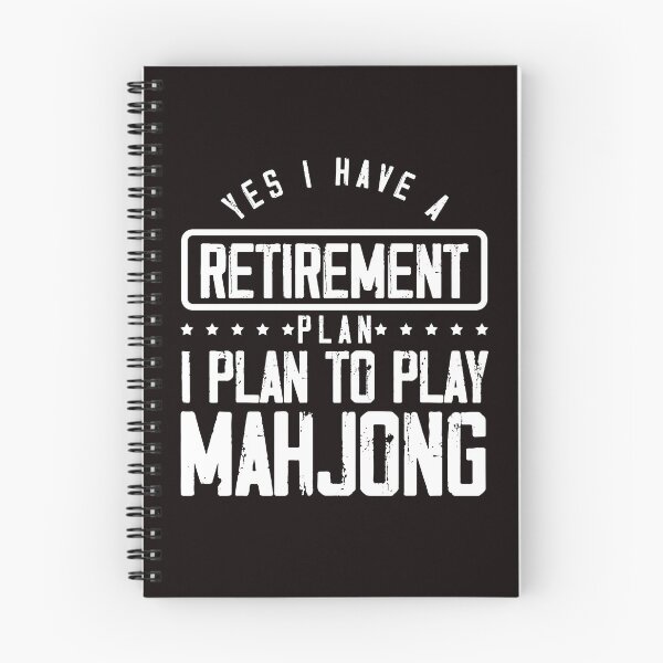 Item preview, Retirement Plan Mahjong Player Mah-Jongg Tiles Fan Solitaire designed and sold by TomGiantDesigns.