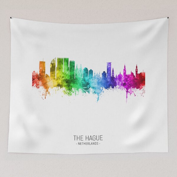 Item preview, The Hague Netherlands Skyline designed and sold by ArtPrints.
