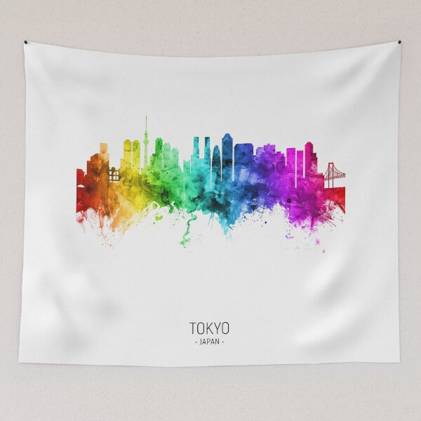 Artikelvorschau, Tokyo Japan Skyline entworfen und verkauft von ArtPrints.