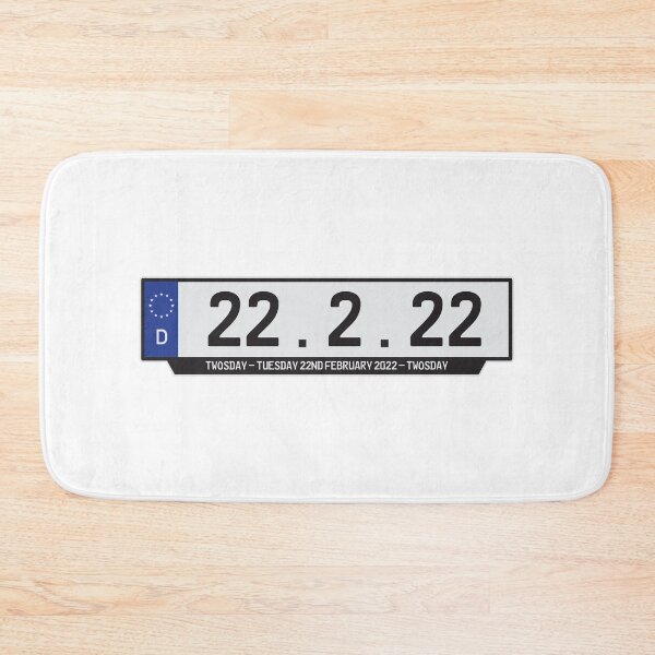 Item preview, Germany License Plate - Twosday Tuesday 22-2-22  - Historical Date 22 February 2022 designed and sold by Rhu Creations.