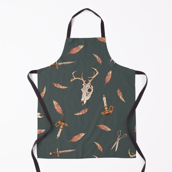 Item preview, Dark Academia Deer Skull And Feather Pattern designed and sold by ArtPau.