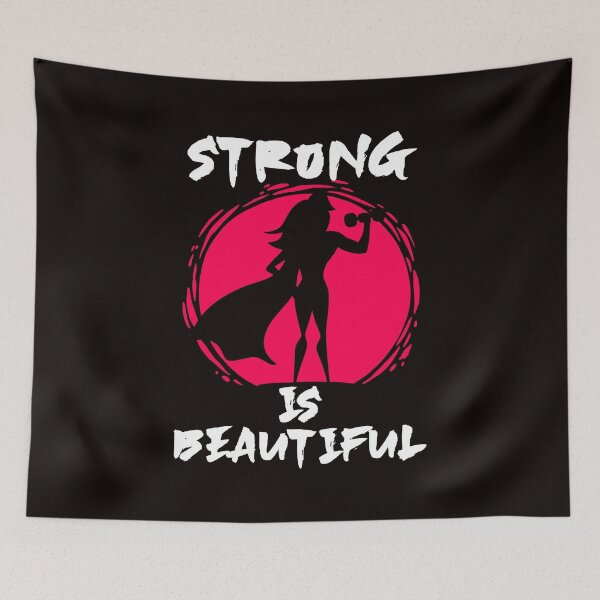 Item preview, Strong Is Beautiful Fitness Gym Bodybuilding Weightlifting designed and sold by TomGiantDesigns.
