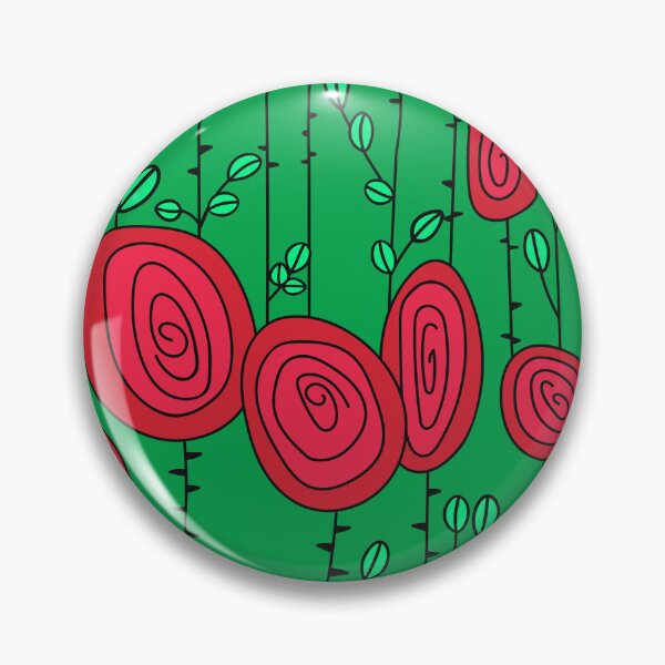 Item preview, Retro Abstract Multi Color Pattern Red Roses designed and sold by Hic21.