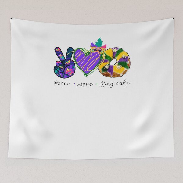 Item preview, Peace Love King Cake Mardi Gras 2022 designed and sold by EspenoyStore.