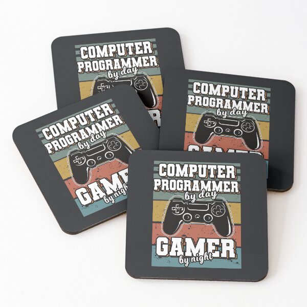 Item preview, Computer Programmer By Day Gamer By Night Vintage Funny Gift For Men Game Lovers designed and sold by JooArtPrints  ★★★★★.