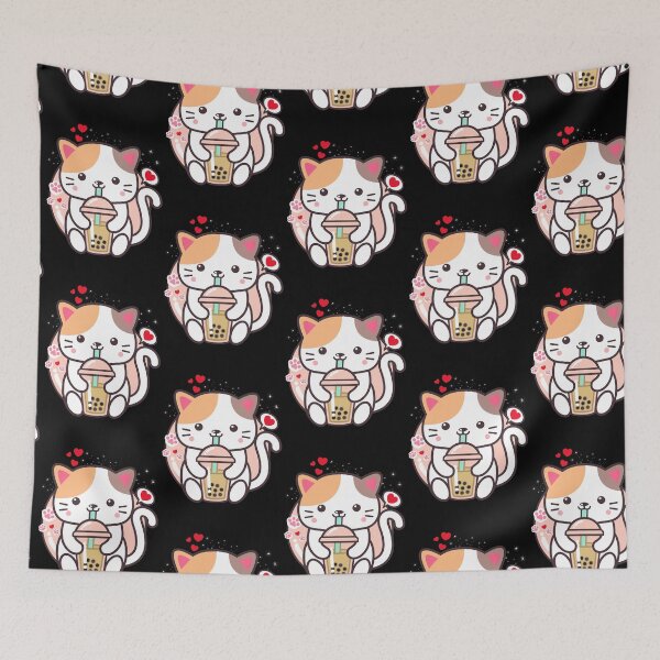 Item preview, Cat Boba Tea Bubble Tea Kawaii Anime designed and sold by LittleShop79.