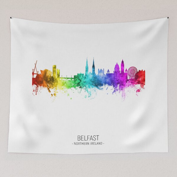 Item preview, Belfast Northern Ireland Skyline designed and sold by ArtPrints.