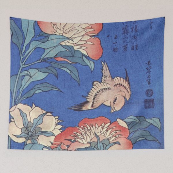 Item preview, Poster Peonies and Canary, C. 1833 designed and sold by CindyHiks.