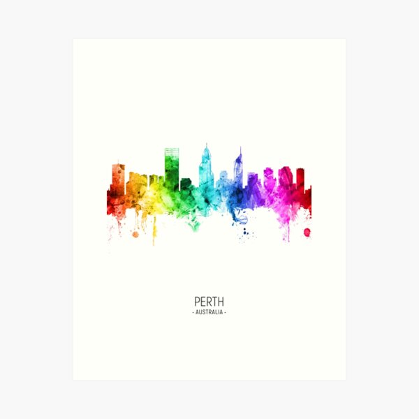 Item preview, Perth Australia Skyline designed and sold by ArtPrints.