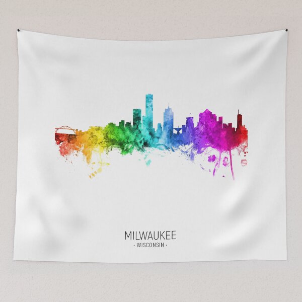 Item preview, Milwaukee Wisconsin Skyline designed and sold by ArtPrints.