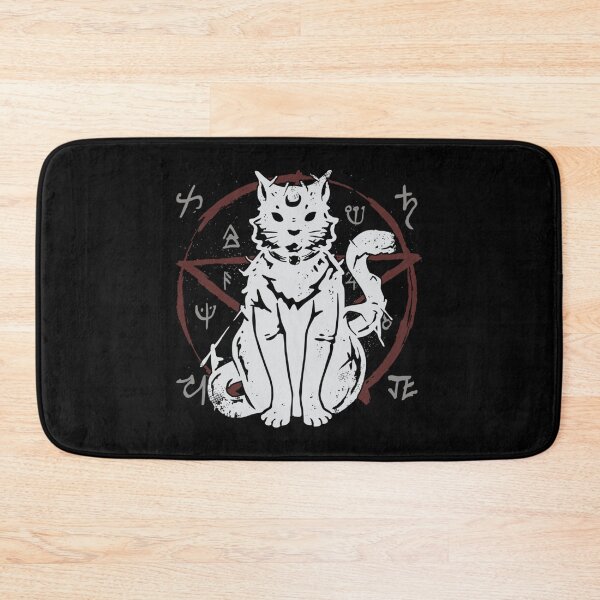 Artikelvorschau, Satan Katze Antichrist Luzifer Teufel 666 Occult Langarm T-Shirt entworfen und verkauft von RobertJayce.