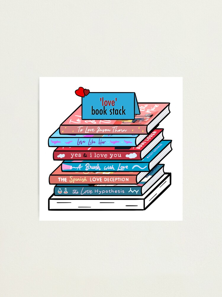 Ali Hazelwood book stack Art Board Print for Sale by