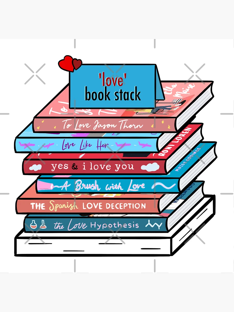 Vintage Book Stack and Flowers, Love Reading Sticker for Sale by Welly33