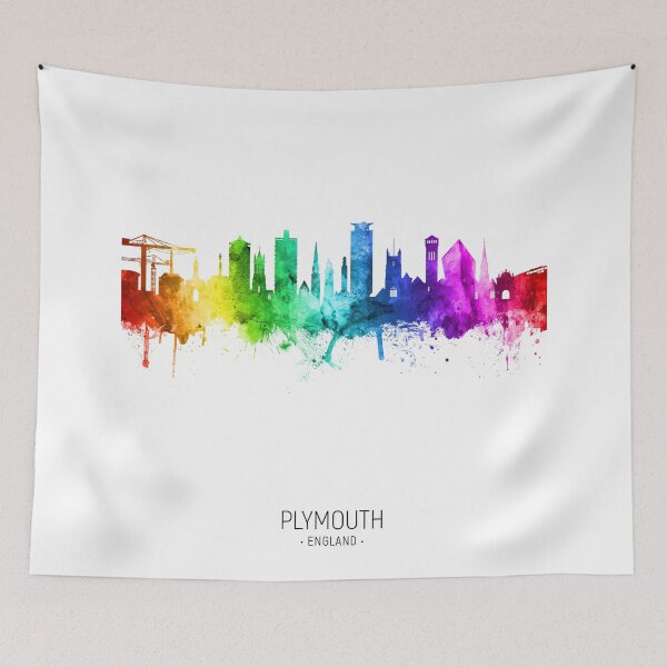 Item preview, Plymouth England Skyline designed and sold by ArtPrints.