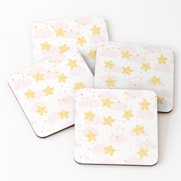 Item preview, Seamless pattern with cute cartoon stars and clouds designed and sold by DarianaArt.