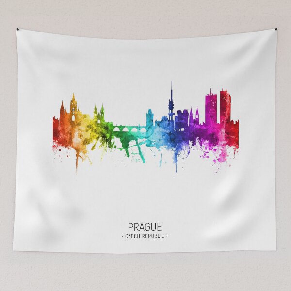 Item preview, Prague (Praha) Czech Republic Skyline designed and sold by ArtPrints.