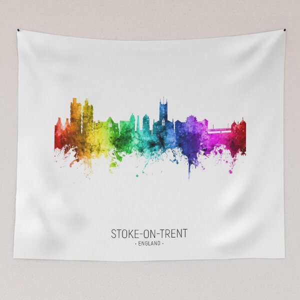 Item preview, Stoke-on-Trent England Skyline designed and sold by ArtPrints.