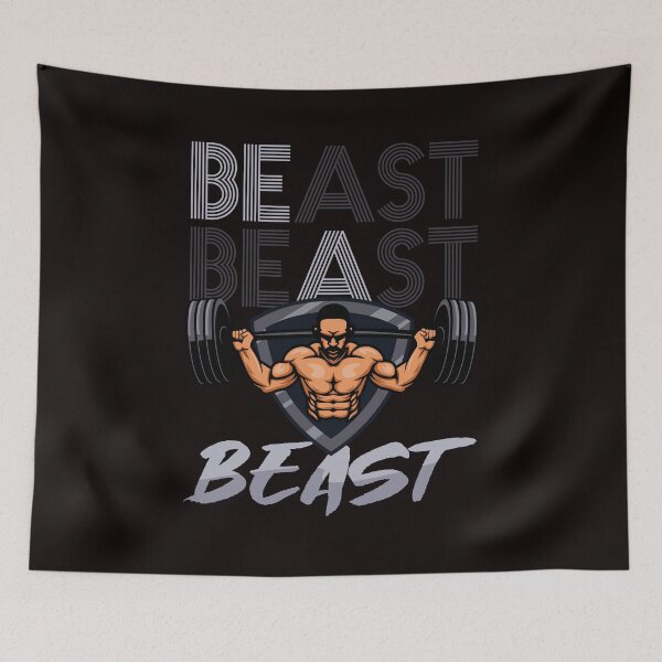 Item preview, Beast Bodybuilder Weightlifting Gym Workout Exercise Fitness designed and sold by TomGiantDesigns.