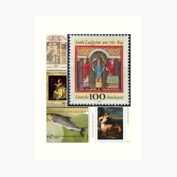 Classic Vintage Stamps Montage #12 | Art Board Print